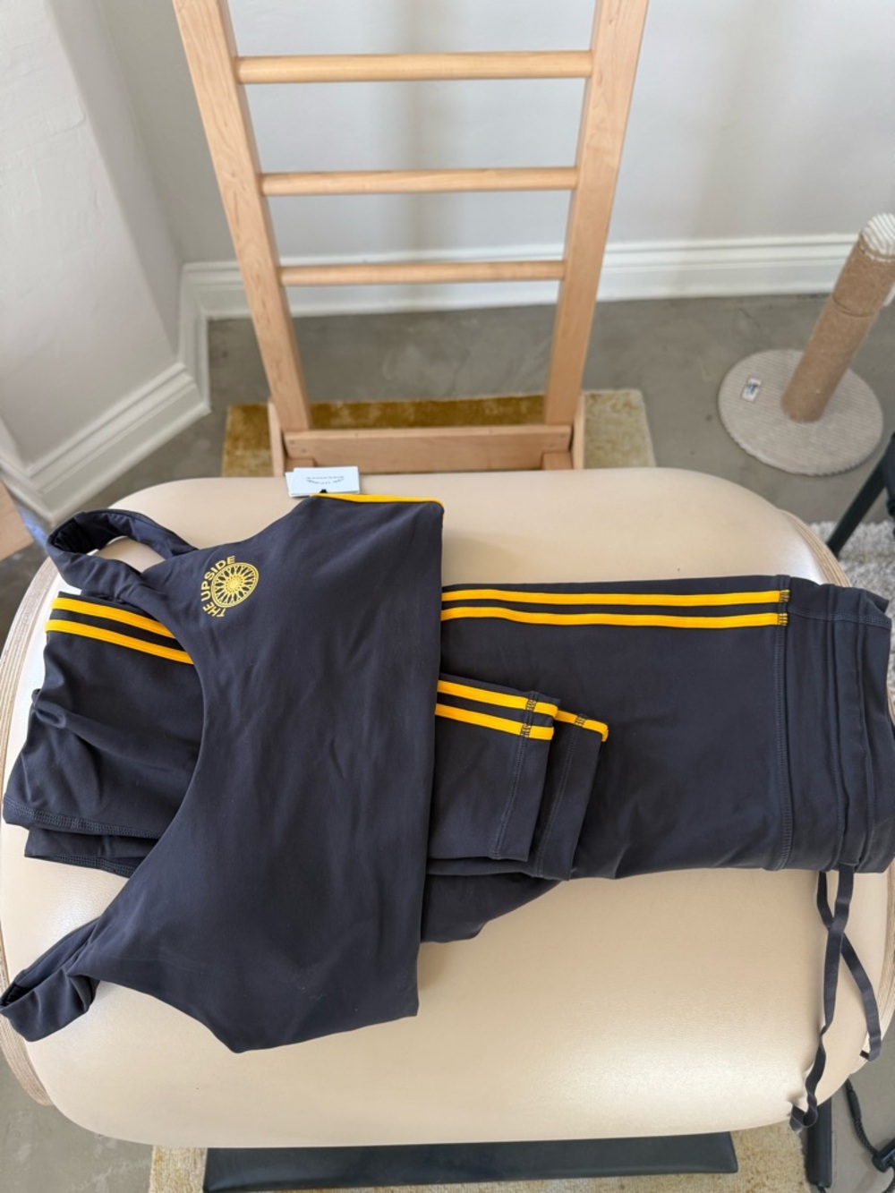 soulcycle Black and Yellow Athletic Set